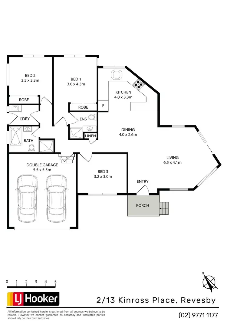 Floorplan of Homely villa listing, 2/13 Kinross Place, Revesby NSW 2212