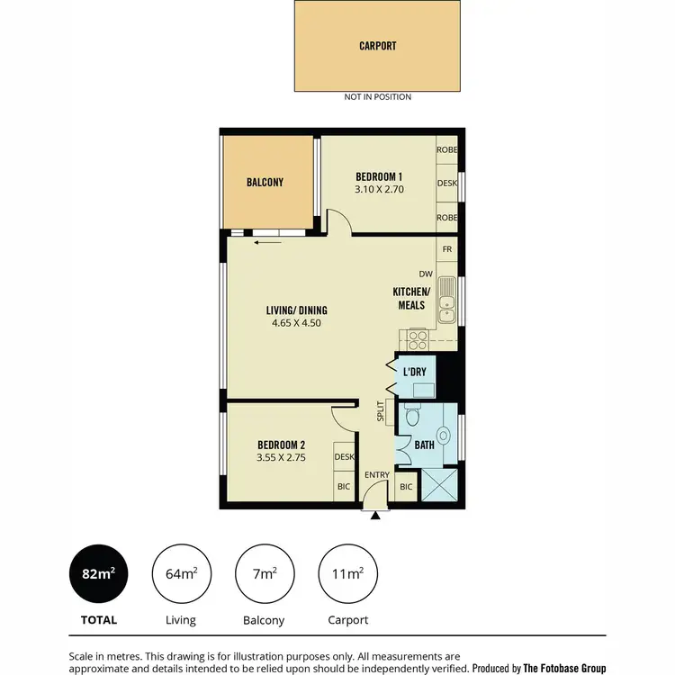 Floorplan of Homely unit listing, 11E/18-28 Main Street, Mawson Lakes SA 5095