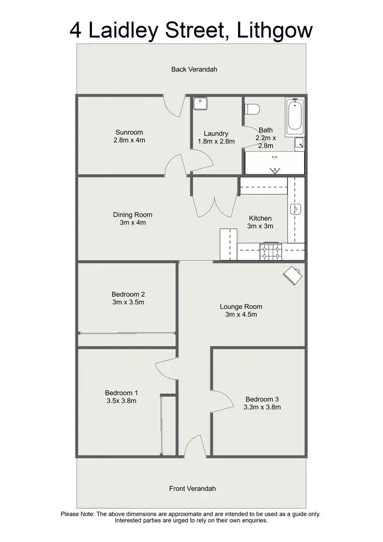 Floorplan of Homely house listing, 4 Laidley Street, Lithgow NSW 2790