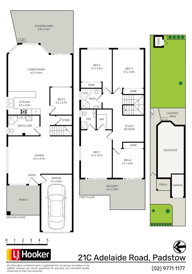 Floorplan of Homely semi-detached listing, 21C Adelaide Road, Padstow NSW 2211
