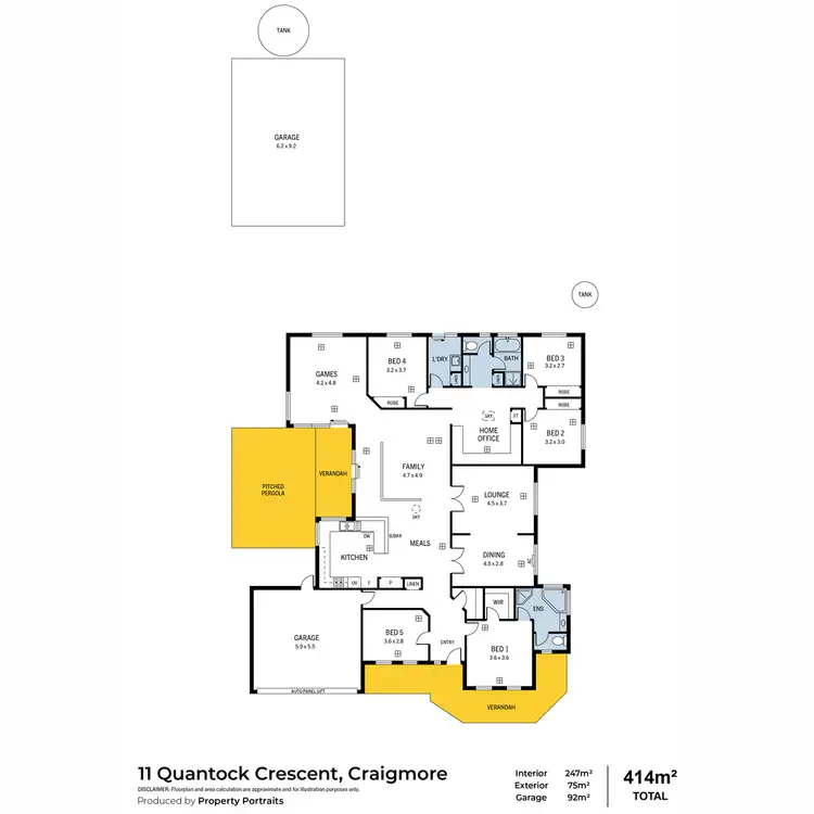 Floorplan of Homely house listing, 11 Quantock Crescent, Craigmore SA 5114