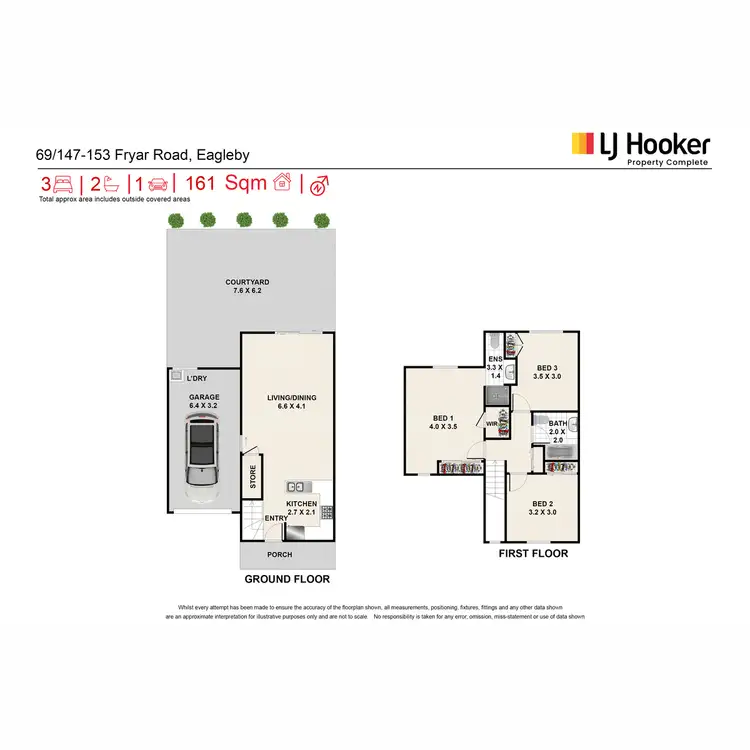 Floorplan of Homely townhouse listing, 69/147-153 Fryar Road, Eagleby QLD 4207
