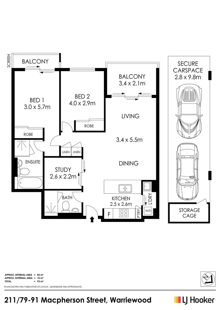 Floorplan of Homely unit listing, 211/79-91 Macpherson Street, Warriewood NSW 2102