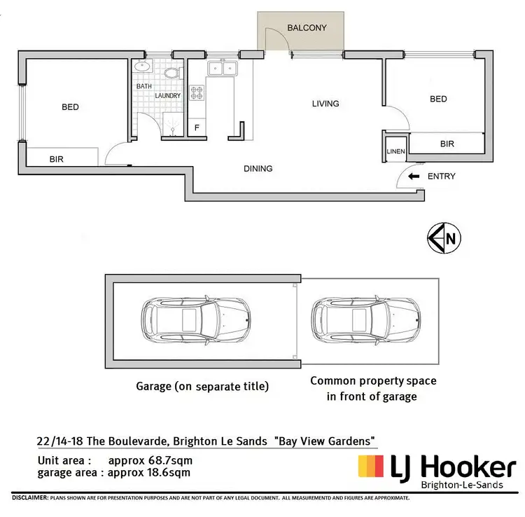Floorplan of Homely apartment listing, 22/14-18 The Boulevarde, Brighton-Le-Sands NSW 2216