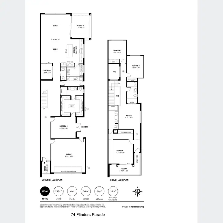Floorplan of Homely house listing, 74 & 74a Flinders Parade, Flinders Park SA 5025