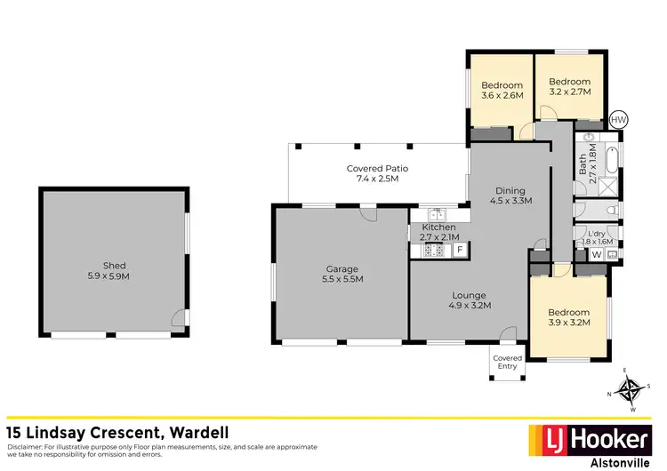 Floorplan of Homely house listing, 15 Lindsay Crescent, Wardell NSW 2477