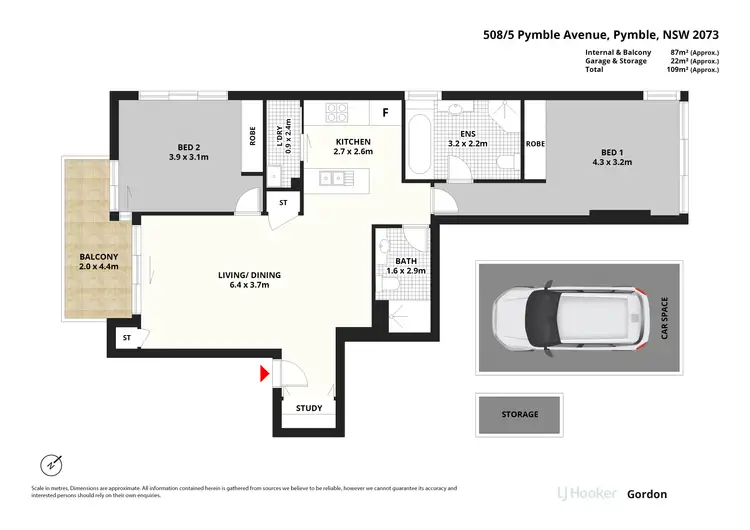 Floorplan of Homely apartment listing, 508/5 Pymble Avenue, Pymble NSW 2073