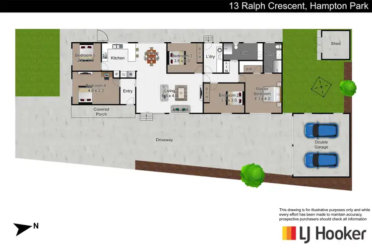 Floorplan of Homely house listing, 13 Ralph Crescent, Hampton Park VIC 3976