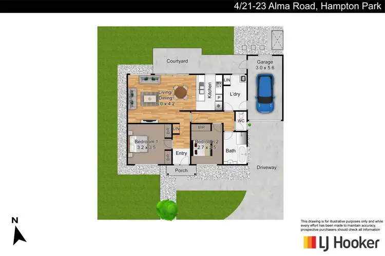 Floorplan of Homely unit listing, 4/21-23 Alma Road, Hampton Park VIC 3976