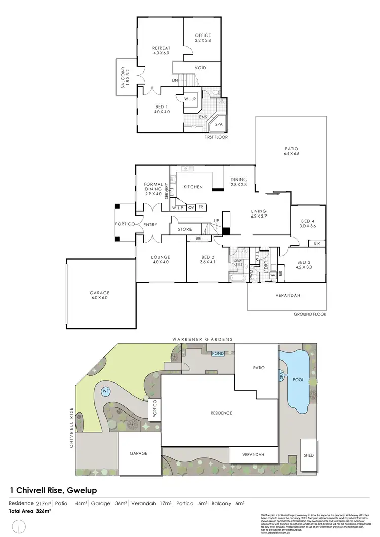 Floorplan of Homely house listing, 1 Chivrell Rise, Gwelup WA 6018