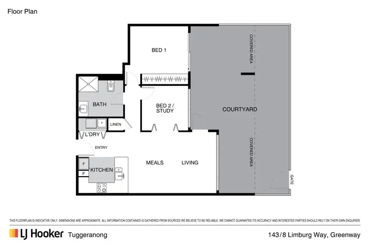 Floorplan of Homely apartment listing, 143/8 Limburg Way, Greenway ACT 2900
