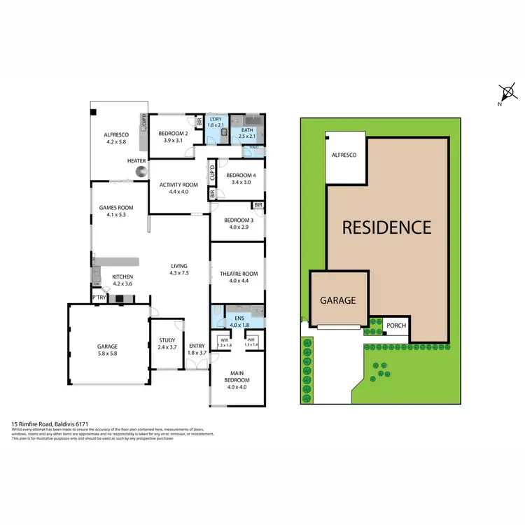 Floorplan of Homely house listing, 15 Rimfire Road, Baldivis WA 6171