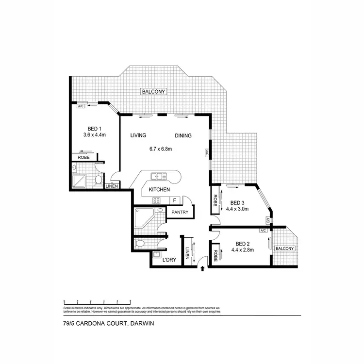 Floorplan of Homely unit listing, 79/5 Cardona Court, Darwin City NT 800
