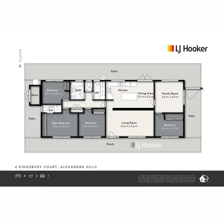 Floorplan of Homely house listing, 4 Kingsbury Court, Alexandra Hills QLD 4161