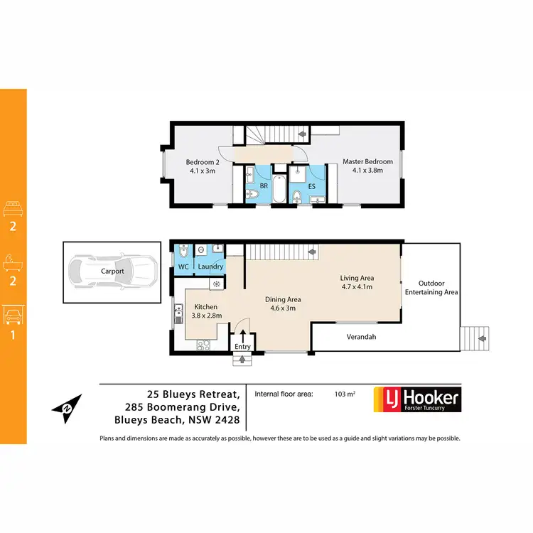 Floorplan of Homely semi-detached listing, 25/285 Boomerang Drive, Blueys Beach NSW 2428