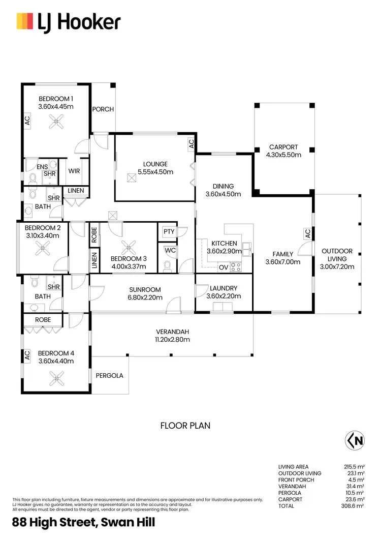 Floorplan of Homely house listing, 88 High Street, Swan Hill VIC 3585