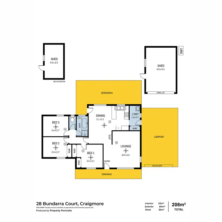 Floorplan of Homely house listing, 28 Bundarra Court, Craigmore SA 5114