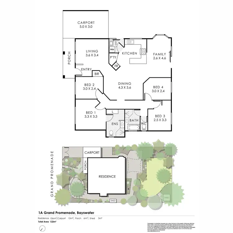 Floorplan of Homely house listing, 1a Grand Promenade, Bayswater WA 6053