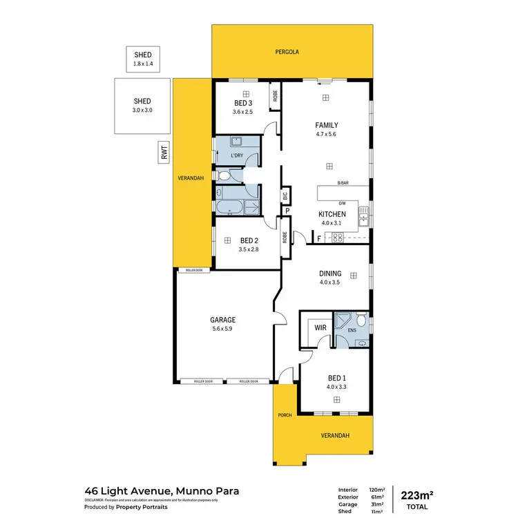 Floorplan of Homely house listing, 46 Light Avenue, Munno Para SA 5115