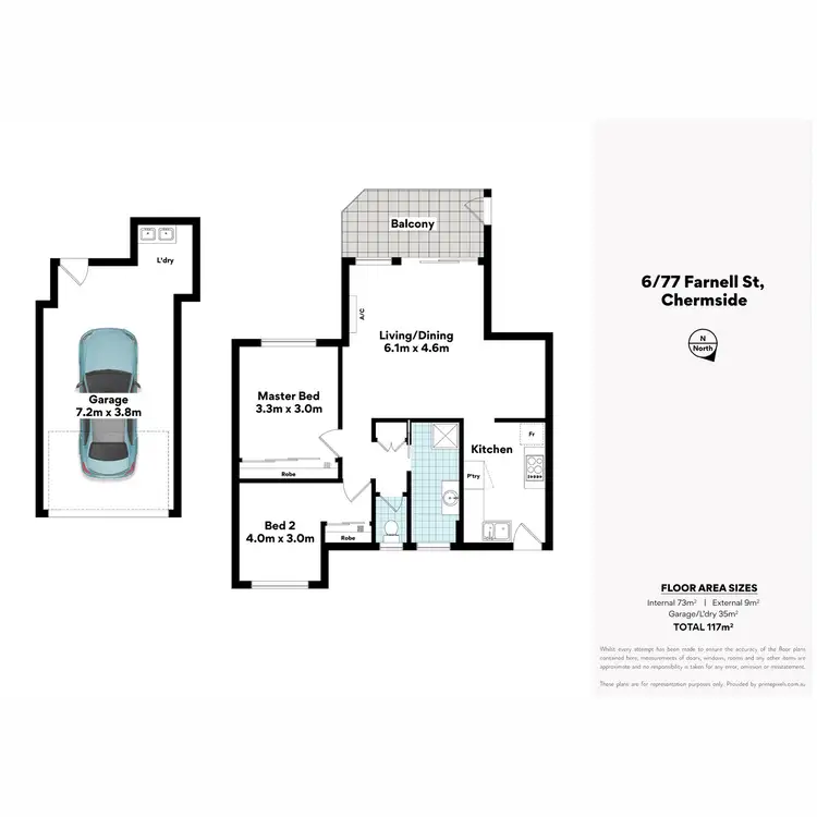 Floorplan of Homely apartment listing, 6/77 Farnell Street, Chermside QLD 4032