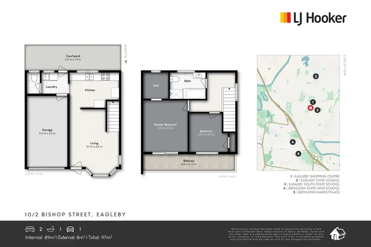Floorplan of Homely unit listing, 10/2 Bishop Street, Eagleby QLD 4207