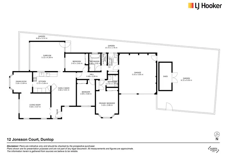Floorplan of Homely house listing, 12 Jonsson Court, Dunlop ACT 2615