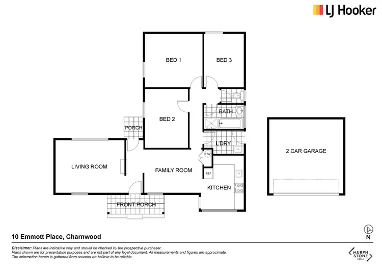 Floorplan of Homely house listing, 10 Emmott Place, Charnwood ACT 2615