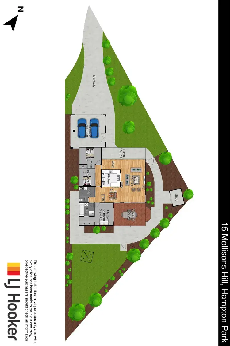 Floorplan of Homely house listing, 15 Mollisons Hill, Hampton Park VIC 3976
