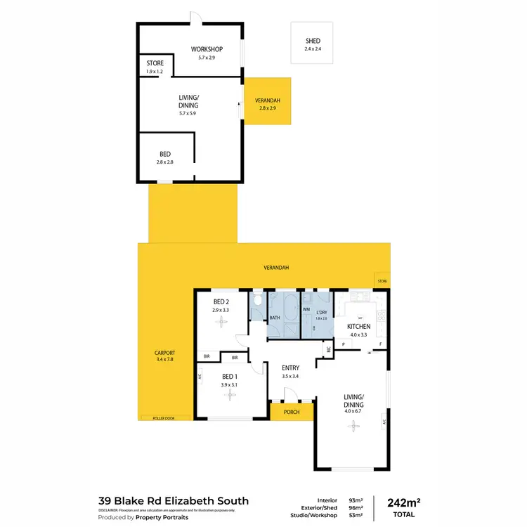 Floorplan of Homely house listing, 39 Blake Road, Elizabeth South SA 5112