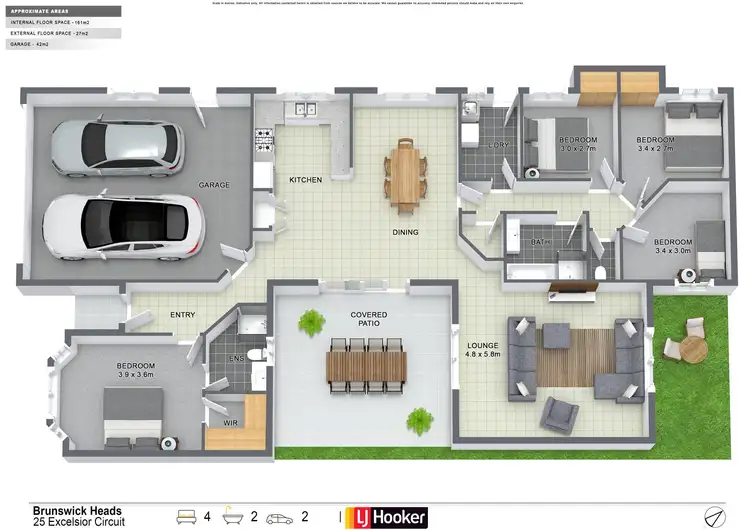 Floorplan of Homely house listing, 25 Excelsior Circuit, Brunswick Heads NSW 2483