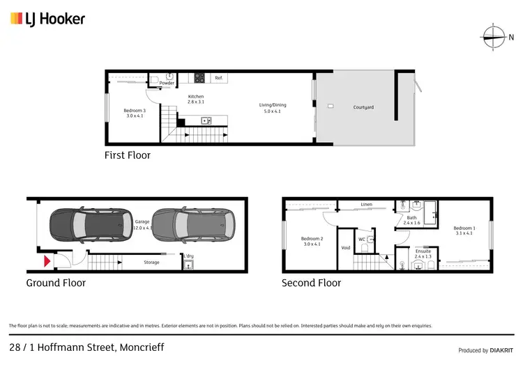 Floorplan of Homely townhouse listing, 28/1 Hoffmann Street, Moncrieff ACT 2914