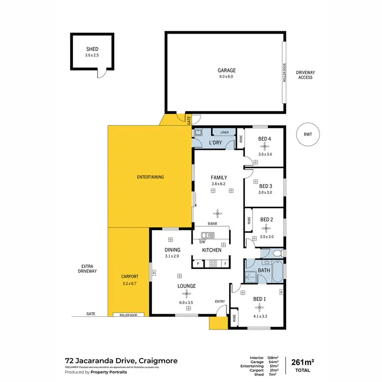 Floorplan of Homely house listing, 72 Jacaranda Drive, Craigmore SA 5114