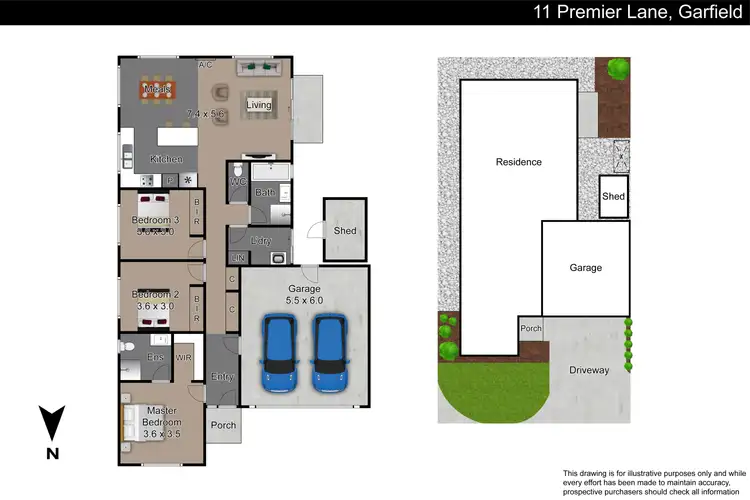 Floorplan of Homely unit listing, 11 Premier Lane, Garfield VIC 3814