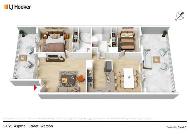 Floorplan of Homely apartment listing, 54/21 Aspinall Street, Watson ACT 2602