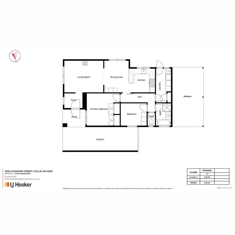 Floorplan of Homely house listing, A/205 Atkinson Street North, Collie WA 6225