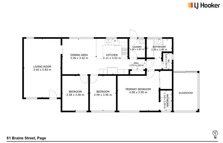 Floorplan of Homely house listing, 51 Braine Street, Page ACT 2614