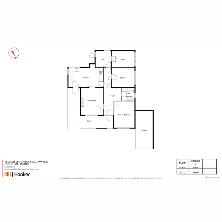 Floorplan of Homely house listing, 45 Wallsend Street, Collie WA 6225