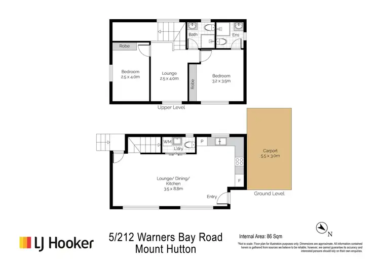 Floorplan of Homely townhouse listing, 5/212 Warners Bay Road, Mount Hutton NSW 2290