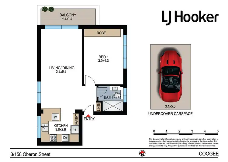 Floorplan of Homely apartment listing, 3/158 Oberon Street, Coogee NSW 2034