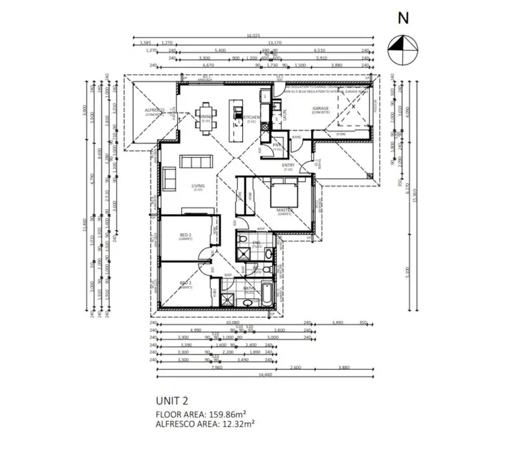 Floorplan of Homely house listing, Unit 2/6 Mill Court, St Helens TAS 7216