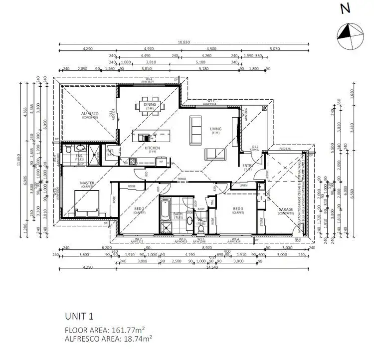 Floorplan of Homely house listing, Unit 1/6 Mill Court, St Helens TAS 7216