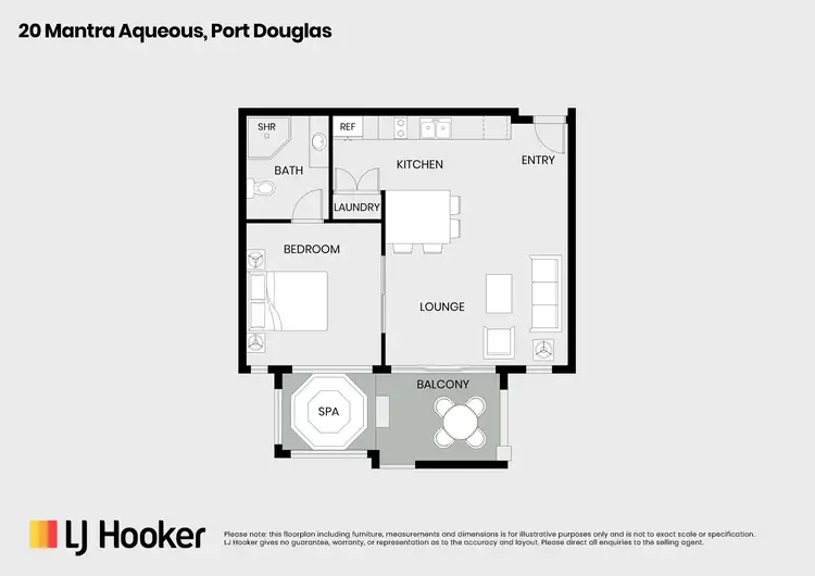 Floorplan of Homely unit listing, 20 Mantra Aqueous/10-12 Owen Street, Port Douglas QLD 4877