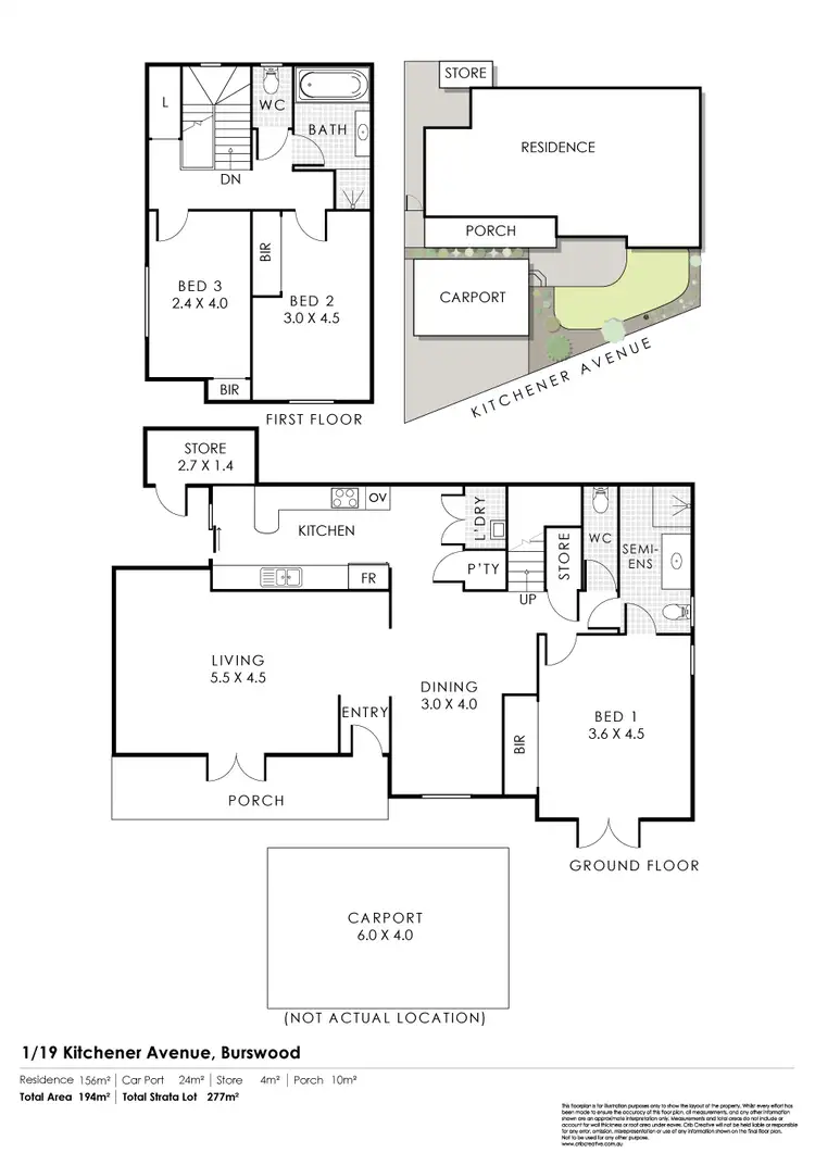 Floorplan of Homely townhouse listing, 1/19 Kitchener Avenue, Burswood WA 6100