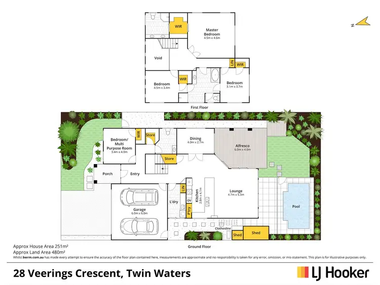 Floorplan of Homely house listing, 28 Veerings Crescent, Twin Waters QLD 4564