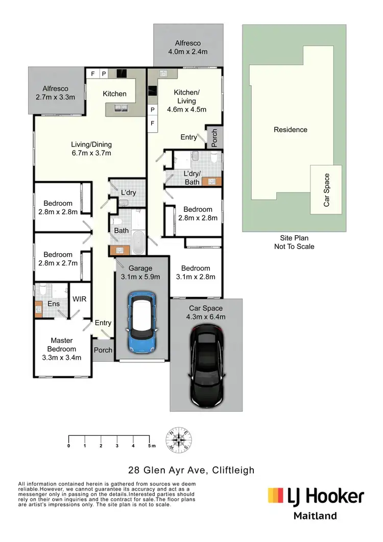 Floorplan of Homely house listing, 1&2/28 Glen Ayr Avenue, Cliftleigh NSW 2321