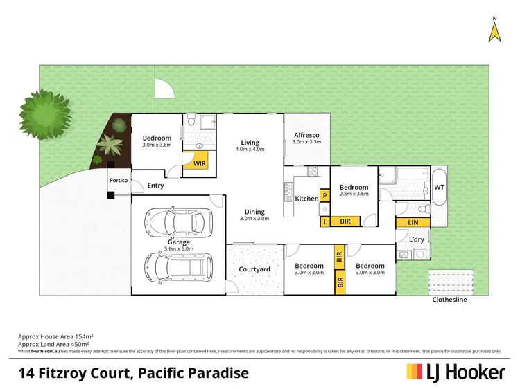 Floorplan of Homely house listing, 14 Fitzroy Court, Pacific Paradise QLD 4564