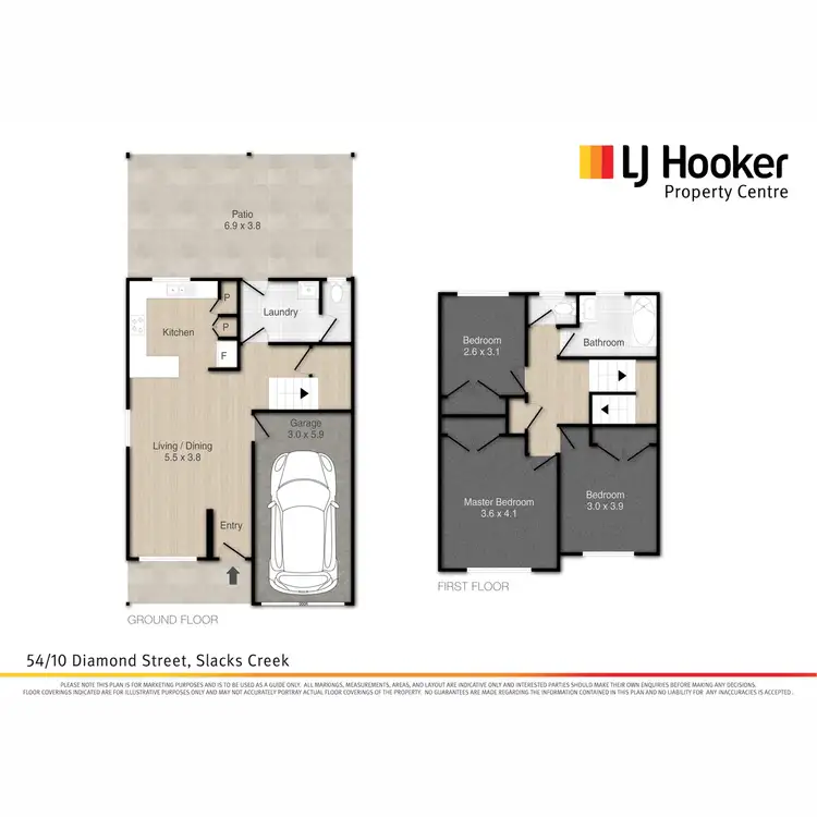 Floorplan of Homely townhouse listing, 54/10 Diamond Street, Slacks Creek QLD 4127