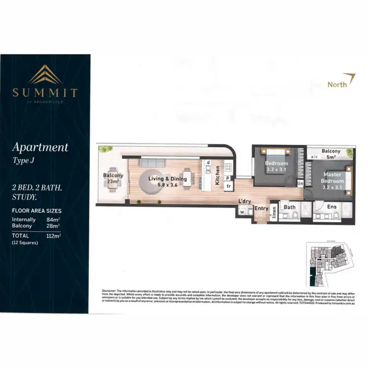 Floorplan of Homely apartment listing, 310/110 Frank Street, Labrador QLD 4215