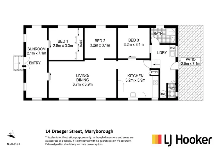 Floorplan of Homely house listing, 14 Draeger Street, Maryborough QLD 4650