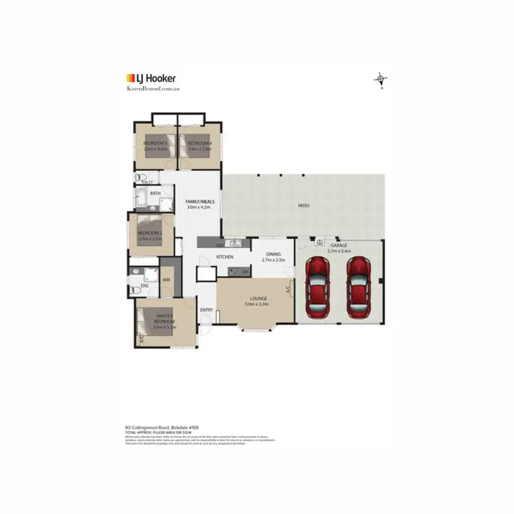 Floorplan of Homely house listing, 93 Collingwood Road, Birkdale QLD 4159
